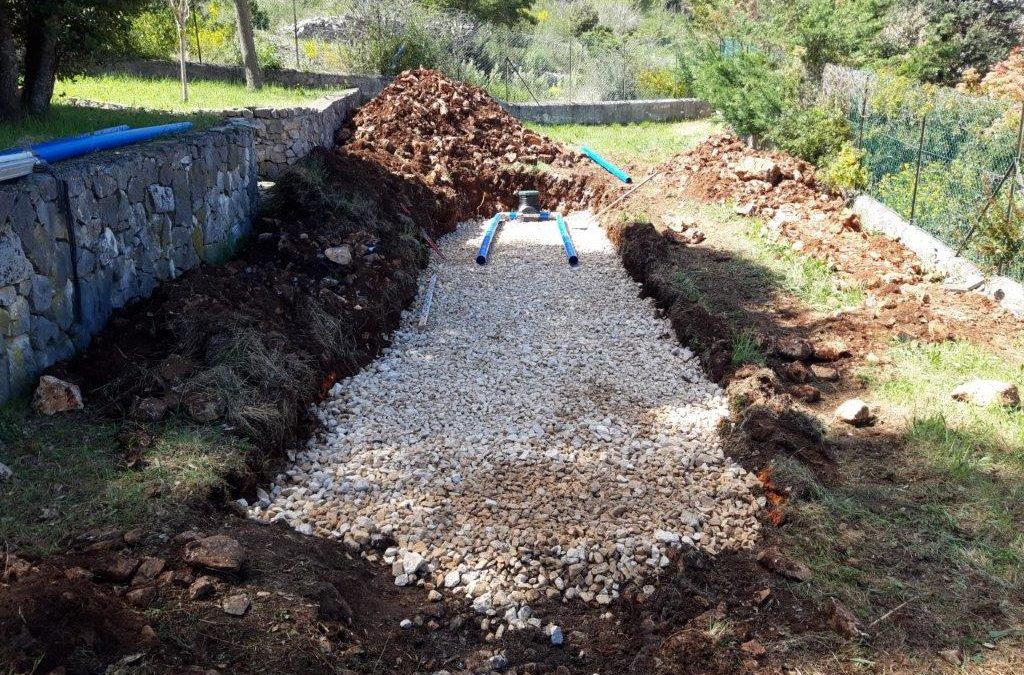 Installation of a 10EH micro-station + construction of an infiltration bed